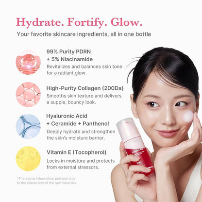 Medicube PDRN Pink Collagen Bubble Serum 95ml مصل فقاعات الكولاجين الوردي من ميديكوب PDRN - Princess Cosmetics Qatar