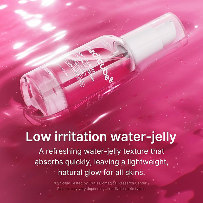 Medicube PDRN Pink Collagen Glow Jelly Serum 30ml سيروم ميديكوب بي دي آر إن بينك كولاجين جلو جيلي - Princess Cosmetics Qatar