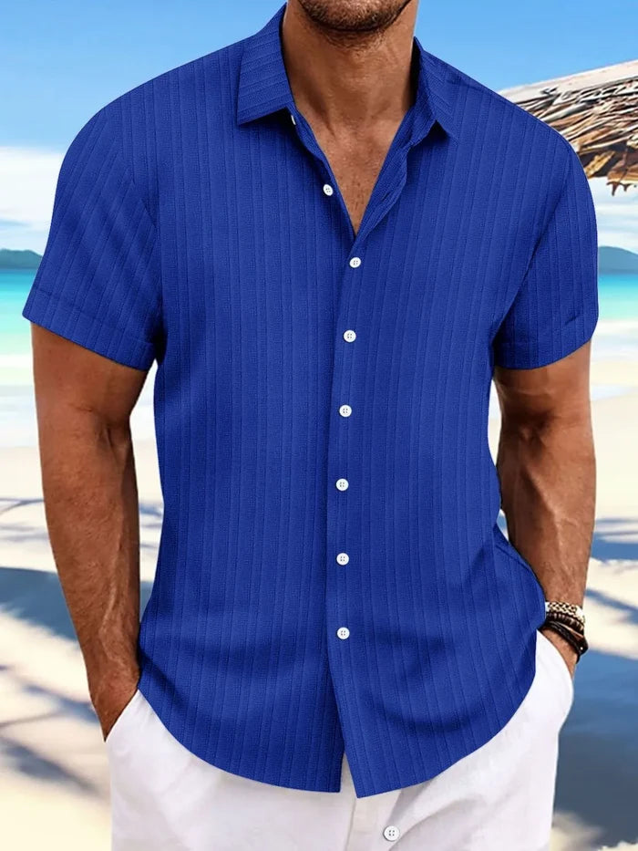 Men's Button Up Short Sleeve Shirt