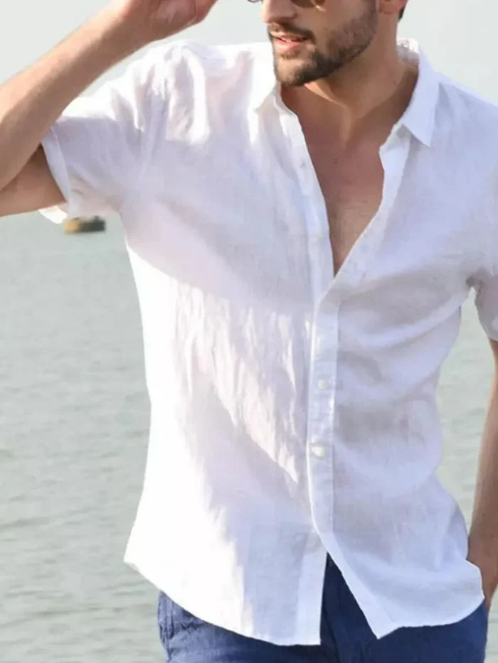 Men's Button Up Short Sleeve Shirt