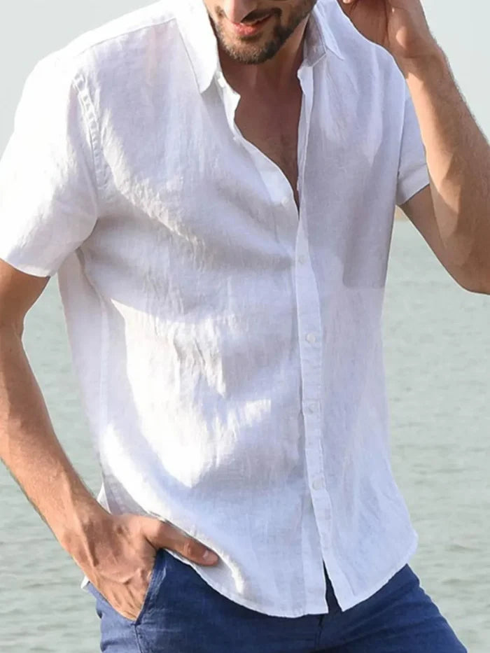 Men's Button Up Short Sleeve Shirt