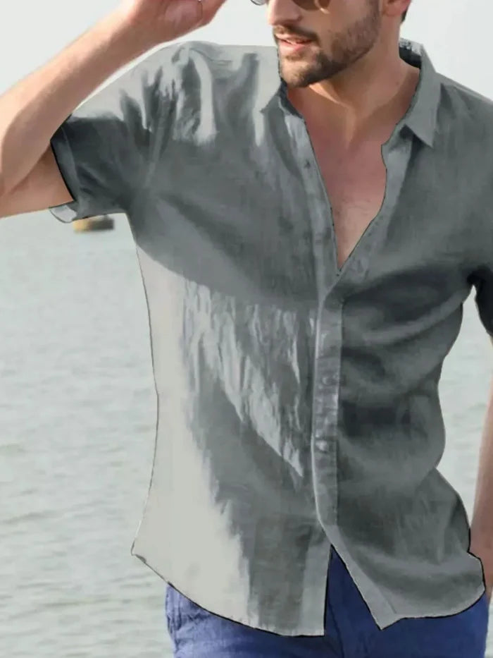 Men's Button Up Short Sleeve Shirt