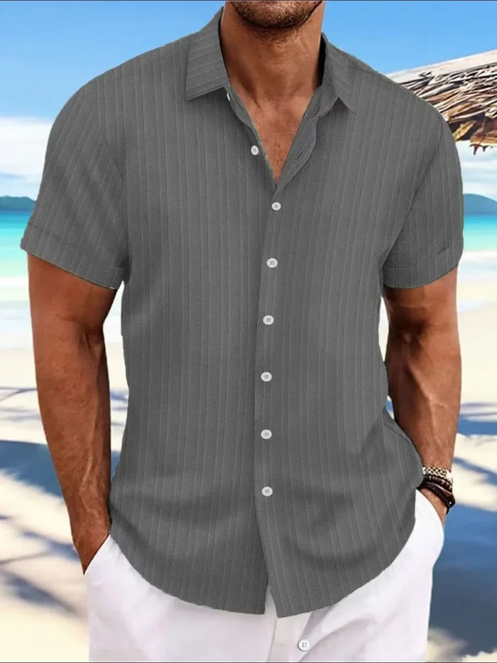 Men's Button Up Short Sleeve Shirt