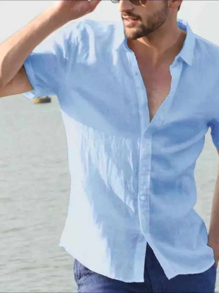 Men's Button Up Short Sleeve Shirt