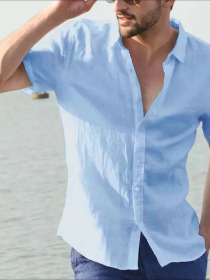 Men's Button Up Short Sleeve Shirt