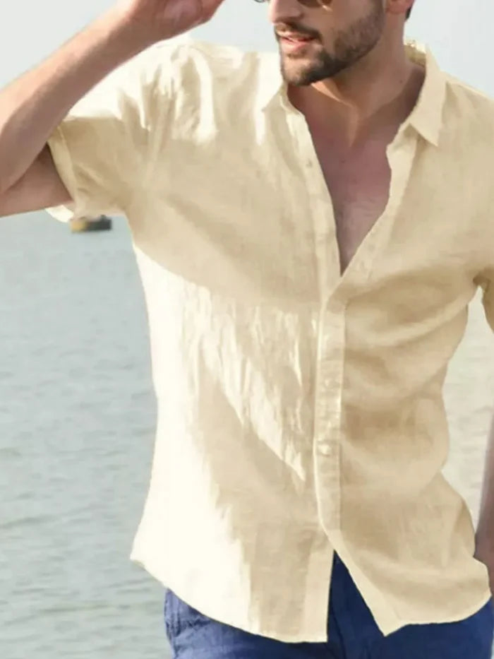 Men's Button Up Short Sleeve Shirt