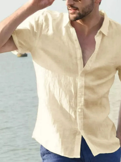 Men's Button Up Short Sleeve Shirt