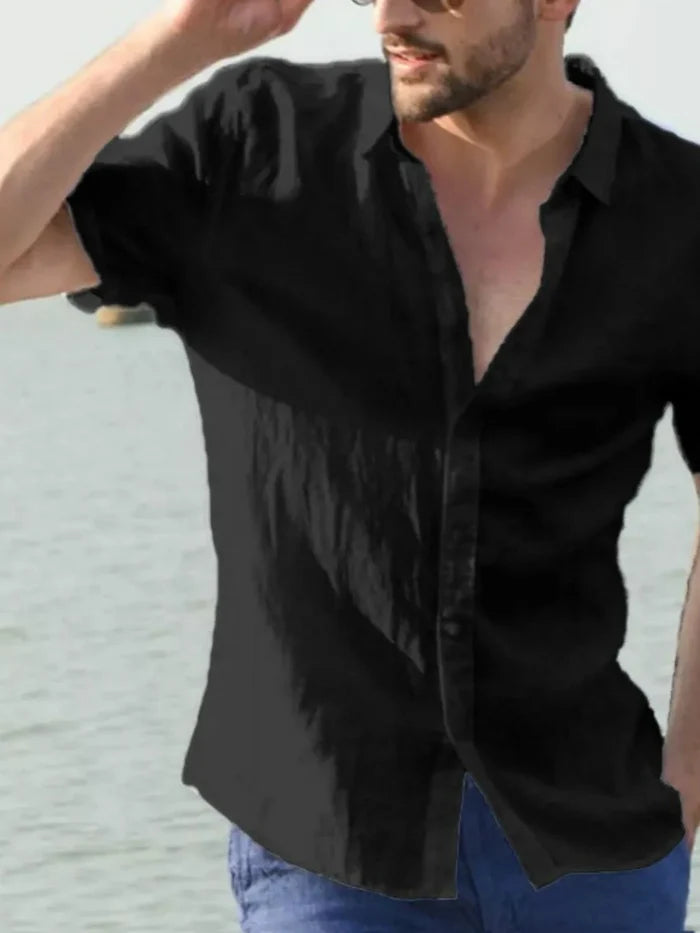 Men's Button Up Short Sleeve Shirt