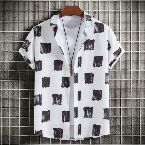 Men's Casual Printed Short Sleeve Shirt