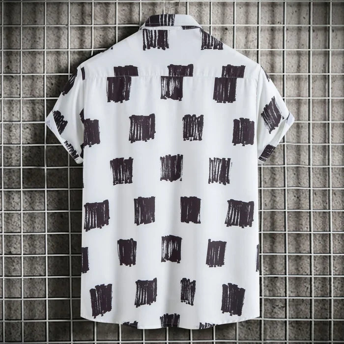 Men's Casual Printed Short Sleeve Shirt
