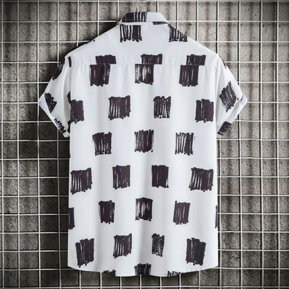 Men's Casual Printed Short Sleeve Shirt