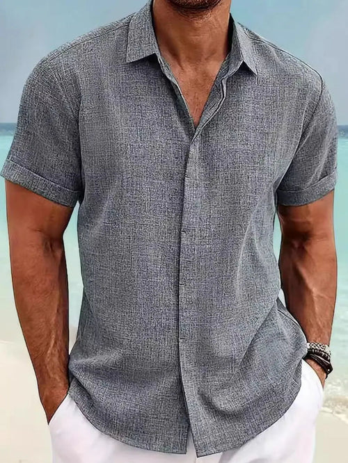 Men's Collared Neck Short Sleeve Shirt