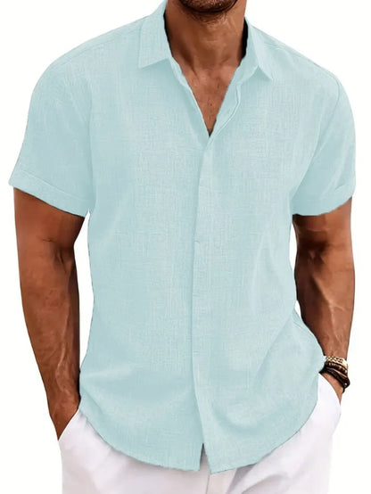Men's Collared Neck Short Sleeve Shirt
