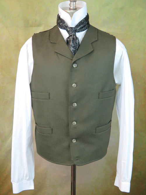 Men's Notch Vest - Mossy Bark Pin-Cord
