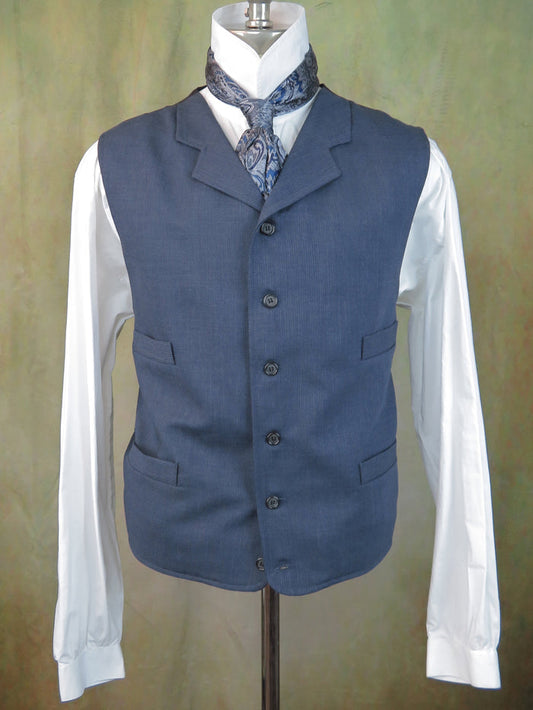 Men's Notch Vest - Oxford Blue Twill #822