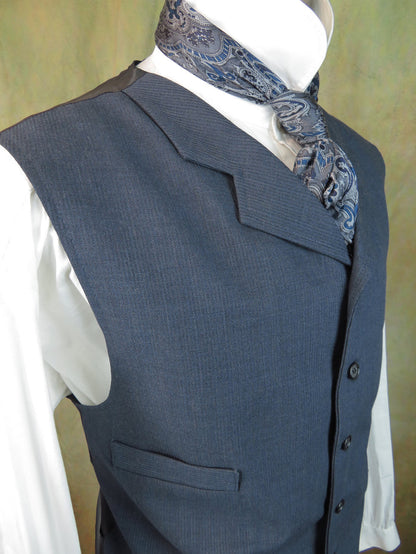 Men's Notch Vest - Oxford Blue Twill #822
