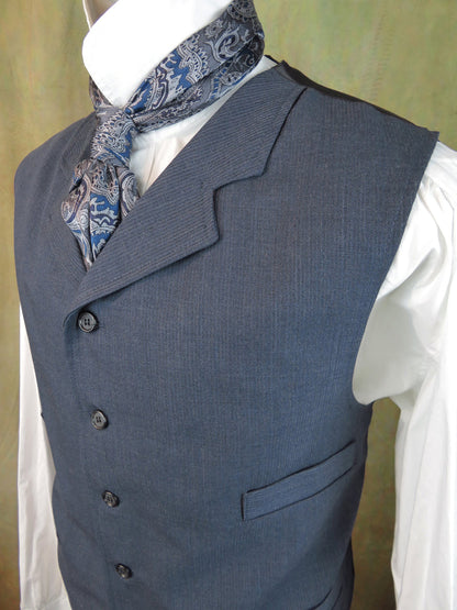 Men's Notch Vest - Oxford Blue Twill #822