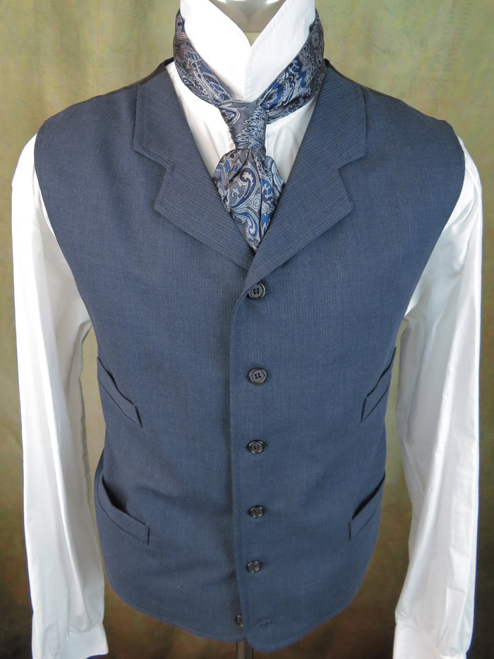 Men's Notch Vest - Oxford Blue Twill #822