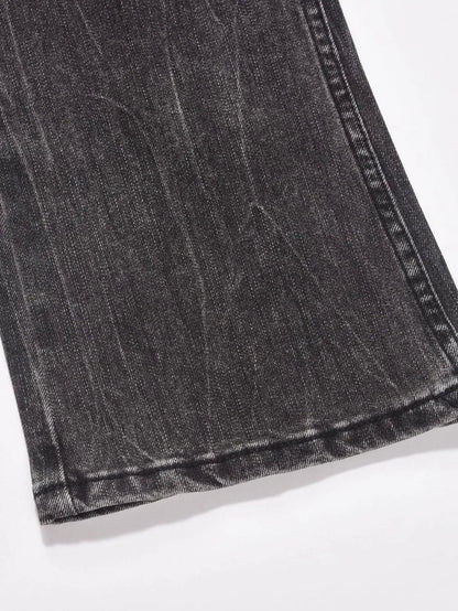 Men's Washed Straight-Leg Jeans