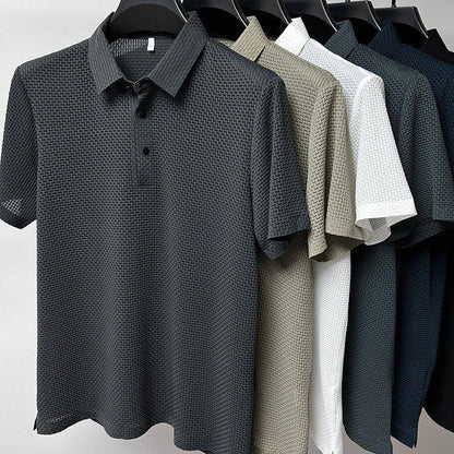Mesh Short Sleeve Dress Shirt