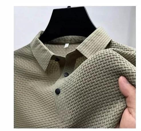 Mesh Short Sleeve Dress Shirt