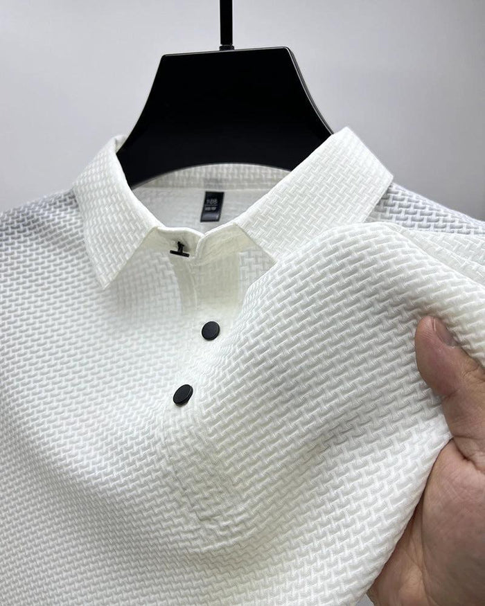 Mesh Short Sleeve Dress Shirt