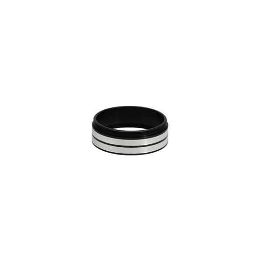 Metal Ring Light Adapter for Stereo Microscopes, 48mm Thread (No Cover Glass), SKU SZ05014911, three quarter front view