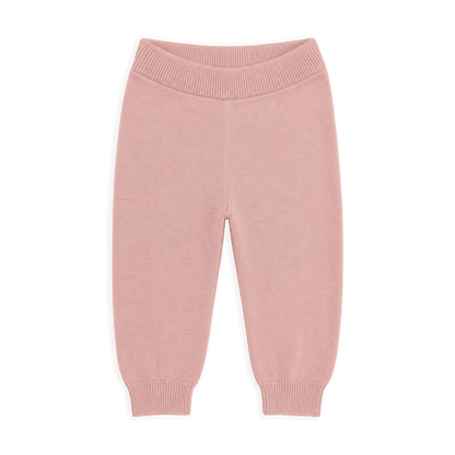 Milan Earthy Sweater Knit Baby Legging Pants, Mauve Pink