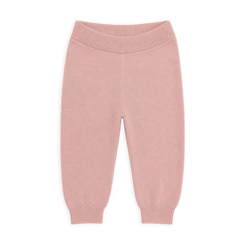 Milan Earthy Sweater Knit Baby Legging Pants, Mauve Pink