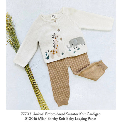 Milan Earthy Sweater Knit Baby Legging Pants - Sale