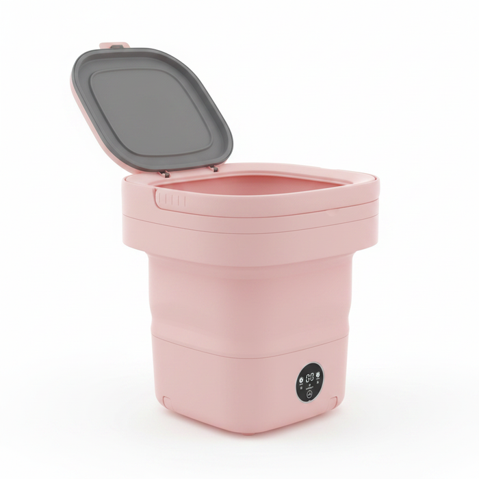 Mini Foldable Portable Washing Machine - White Background