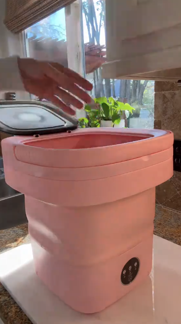 Mini Foldable Portable Washing Machine | Compact Bucket Washer | Travel & Baby Clothes