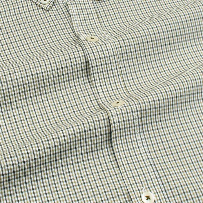 Mini Olive Green Check Shirt.