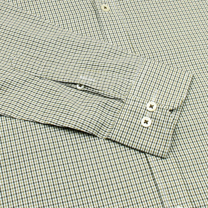 Mini Olive Green Check Shirt.