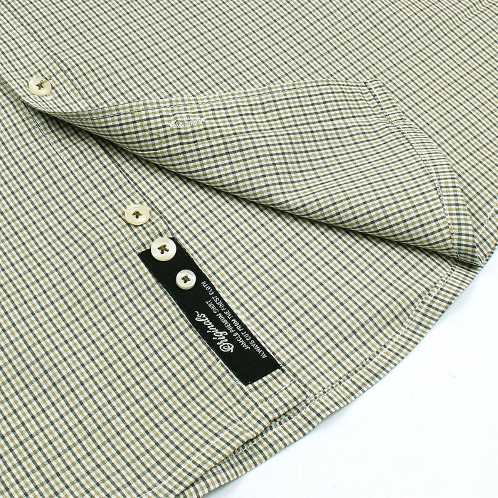 Mini Olive Green Check Shirt.