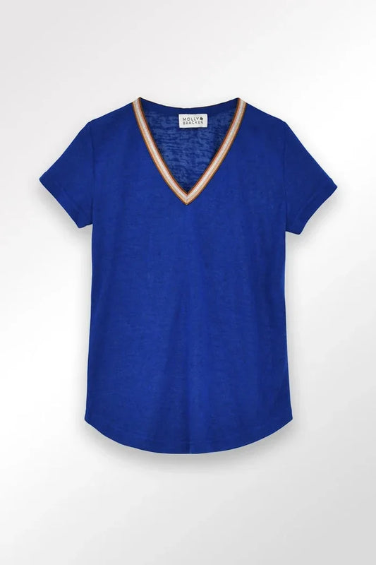 Molly B Flowy V Neck Tee
