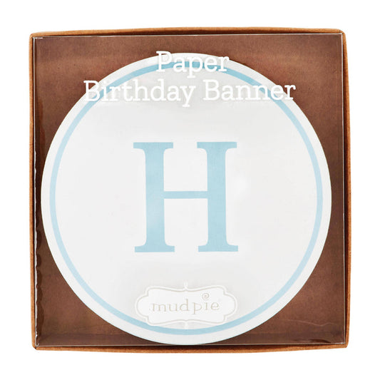 Mud Pie White/Blue Happy Birthday Banner