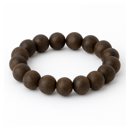 Natural Bronzite beaded bracelet showcasing matte brown beads, handcrafted in Melbourne for spiritual grounding and protection.