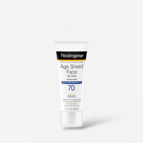 Neutrogena Age Shield Face Oil-Free Sunscreen SPF70 88ml واقي الشمس للوجه من نيتروجينا إيج شيلد الخالي من الزيوت بعامل حماية 70 - Princess Cosmetics Qatar