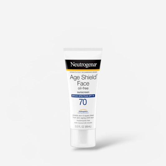 Neutrogena Age Shield Face Oil-Free Sunscreen SPF70 88ml واقي الشمس للوجه من نيتروجينا إيج شيلد الخالي من الزيوت بعامل حماية 70 - Princess Cosmetics Qatar
