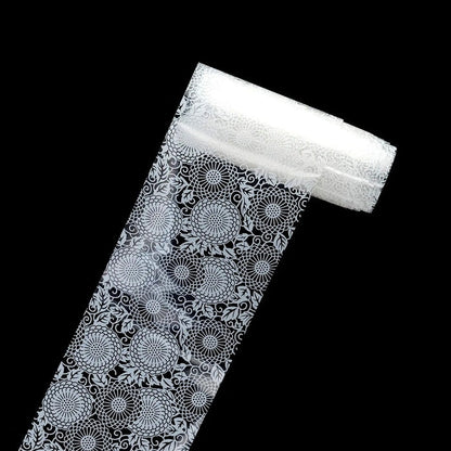 NFS-002 Black & White Lace - Transfer Foil Set   Naio Nails