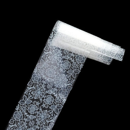 NFS-002 Black & White Lace - Transfer Foil Set   Naio Nails