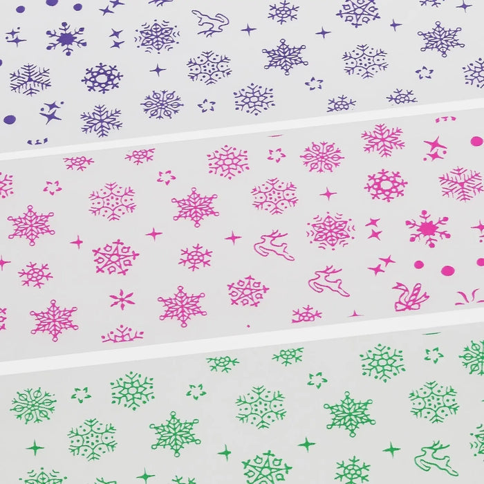 NFS-013 Snowflake & Reindeer - Christmas Transfer Foil Set   Naio Nails