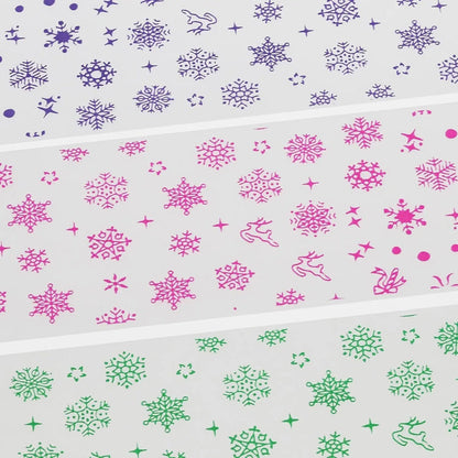 NFS-013 Snowflake & Reindeer - Christmas Transfer Foil Set   Naio Nails