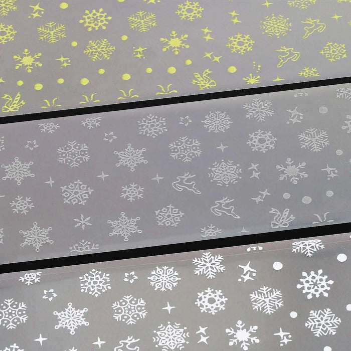 NFS-013 Snowflake & Reindeer - Christmas Transfer Foil Set   Naio Nails