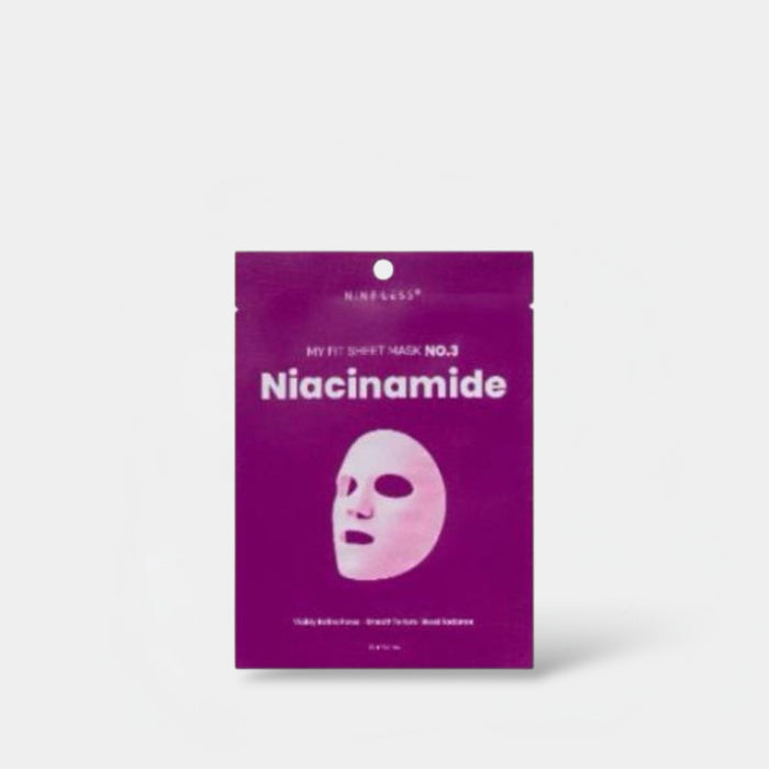 Nineless My Fit Sheet Mask - Niacinamide (1 Sheet) قناع الوجه ناينليس ماي فيت - نياسيناميد - Princess Cosmetics Qatar