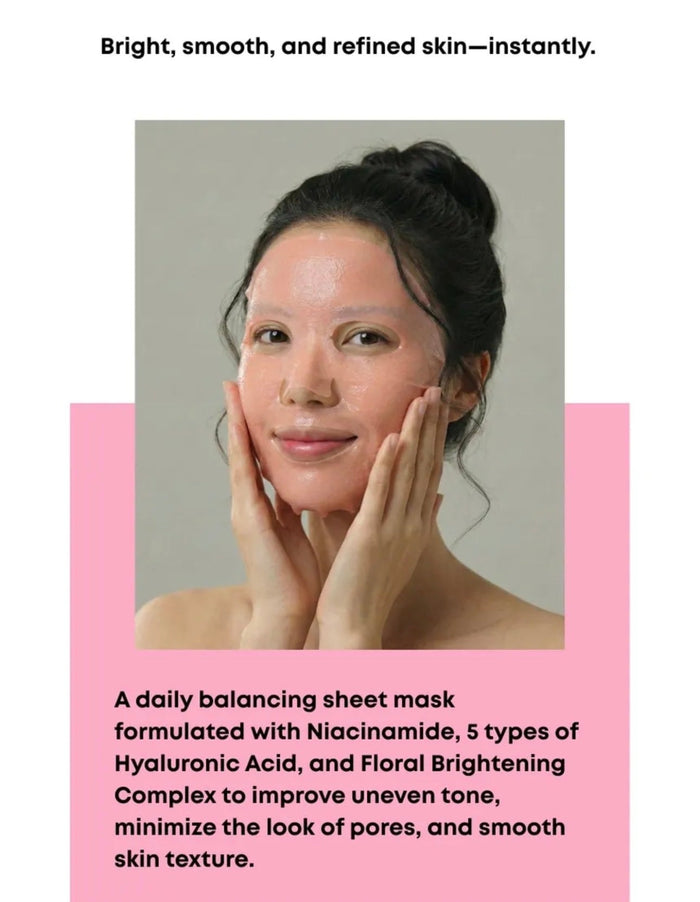Nineless My Fit Sheet Mask - Niacinamide (1 Sheet) قناع الوجه ناينليس ماي فيت - نياسيناميد - Princess Cosmetics Qatar