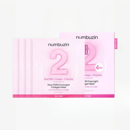 numbuzin No.2 Rose PDRN Overnight Collagen Mask 4pcs | VGLE Beauty Canada