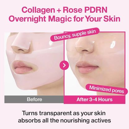 numbuzin No.2 Rose PDRN Overnight Collagen Mask 4pcs | VGLE Beauty Canada