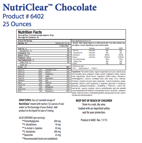 NutriClear Chocolate by Biotics Research